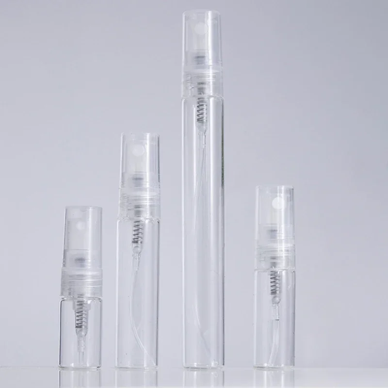 

8/16PCS 2ml 3ml 5ml 10ml Refillable Portable Perfume Bottle Empty Transparent Glass Sample Perfume Spray Bottle for Travel