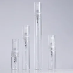 8/16PCS 2ml 3ml 5ml 10ml Refillable Portable Perfume Bottle Empty Transparent Glass Sample Perfume Spray Bottle for Travel