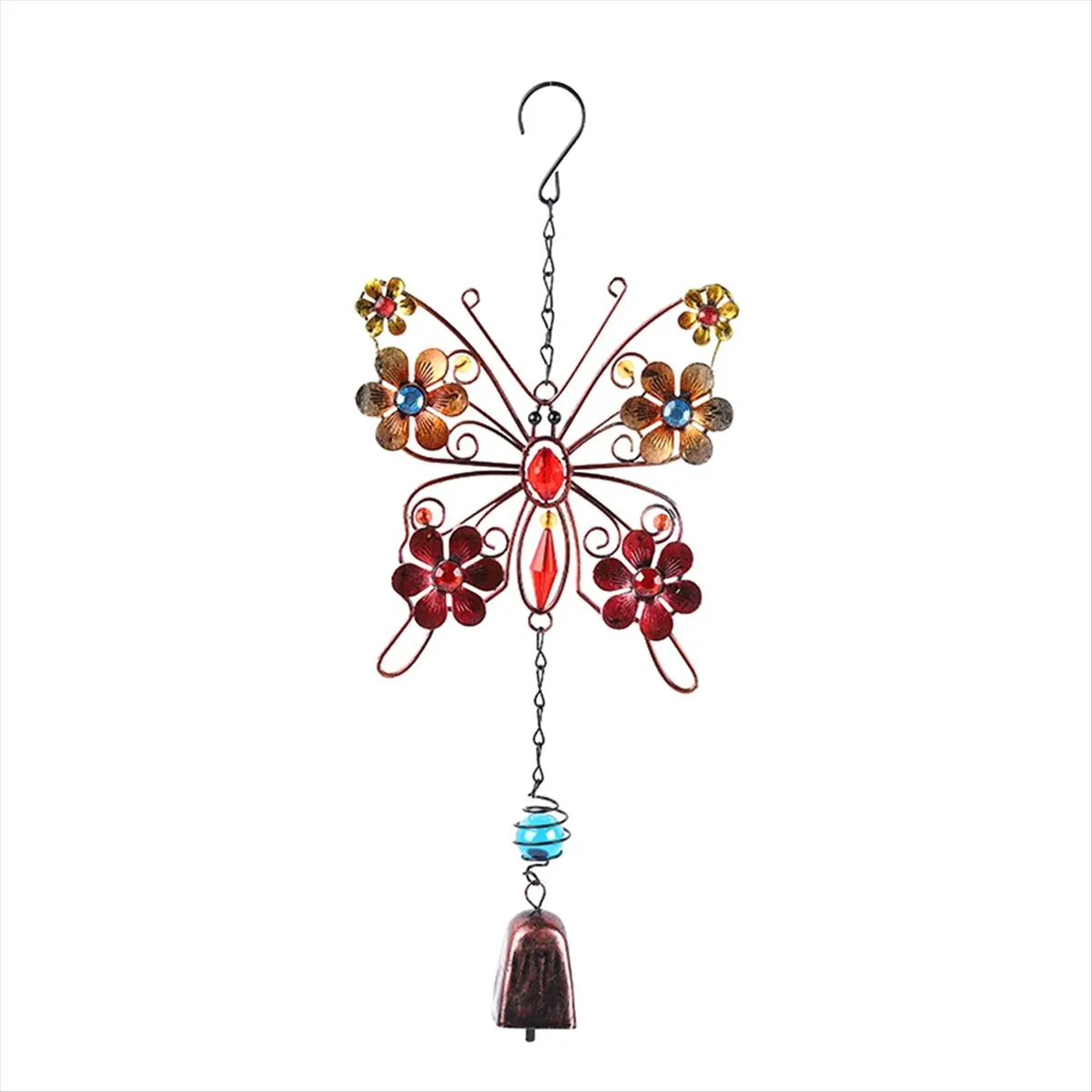 AB09 Butterfly Wind Chimes, Outdoor Indoor Decor, Metal Butterfly, Mobile Romantic Wind for Grandma Gifts, Mom Gifts, Home