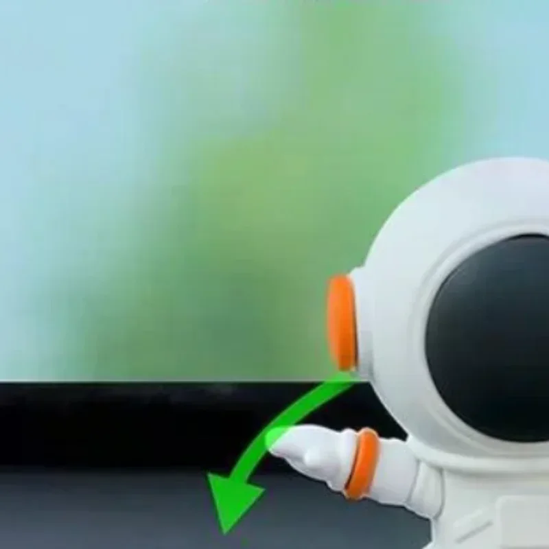 Creative Rotating Astronaut Skateboard Car Ornament Car Temporary Parking Number Auto Dashboard Plate Interior Accessories