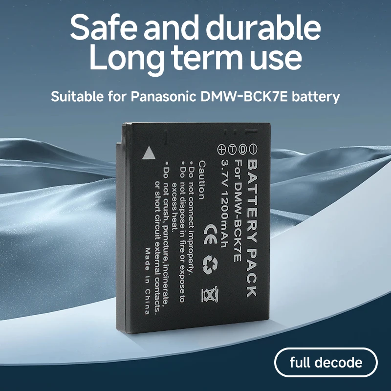 بطارية DMW-BCK7E، بطارية ليثيوم أيون للكاميرا لباناسونيك لوميكس DMC FP5 FP7 FH2 FH5 FH24 FH25 FS16 FS18 FS22 FS28 FS35