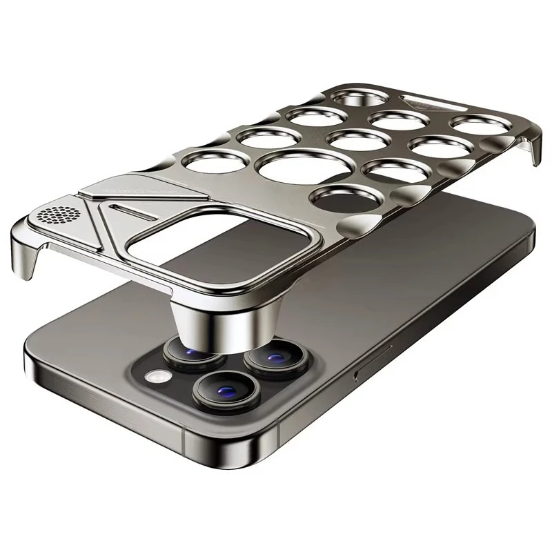

Applicable to Apple 16promax borderless alloy aromatherapy mobile phone case