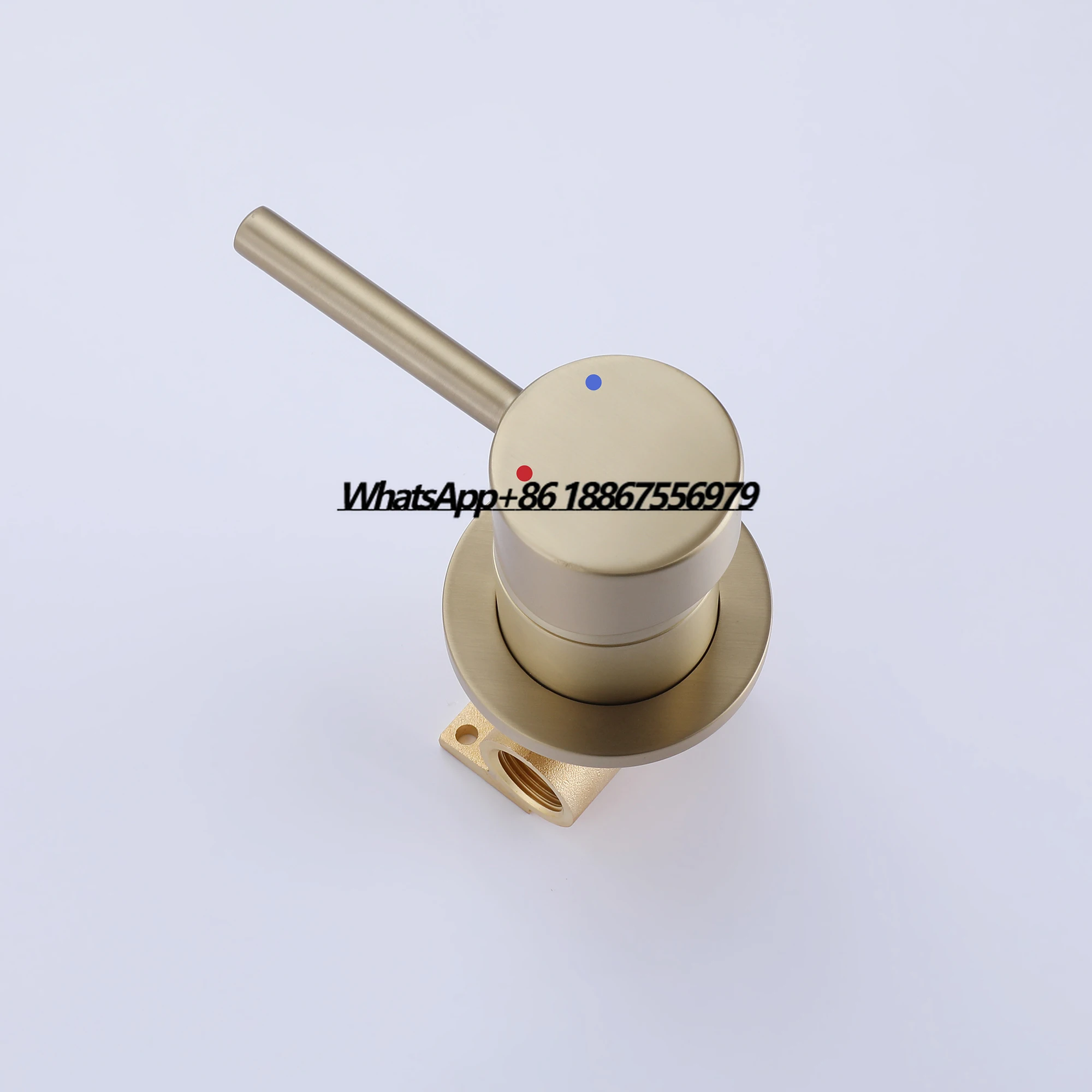 

Modern Bathroom Shower Set System 2 Functions Brushed Gold Shower Faucet Set Round Brass Shower Head Set