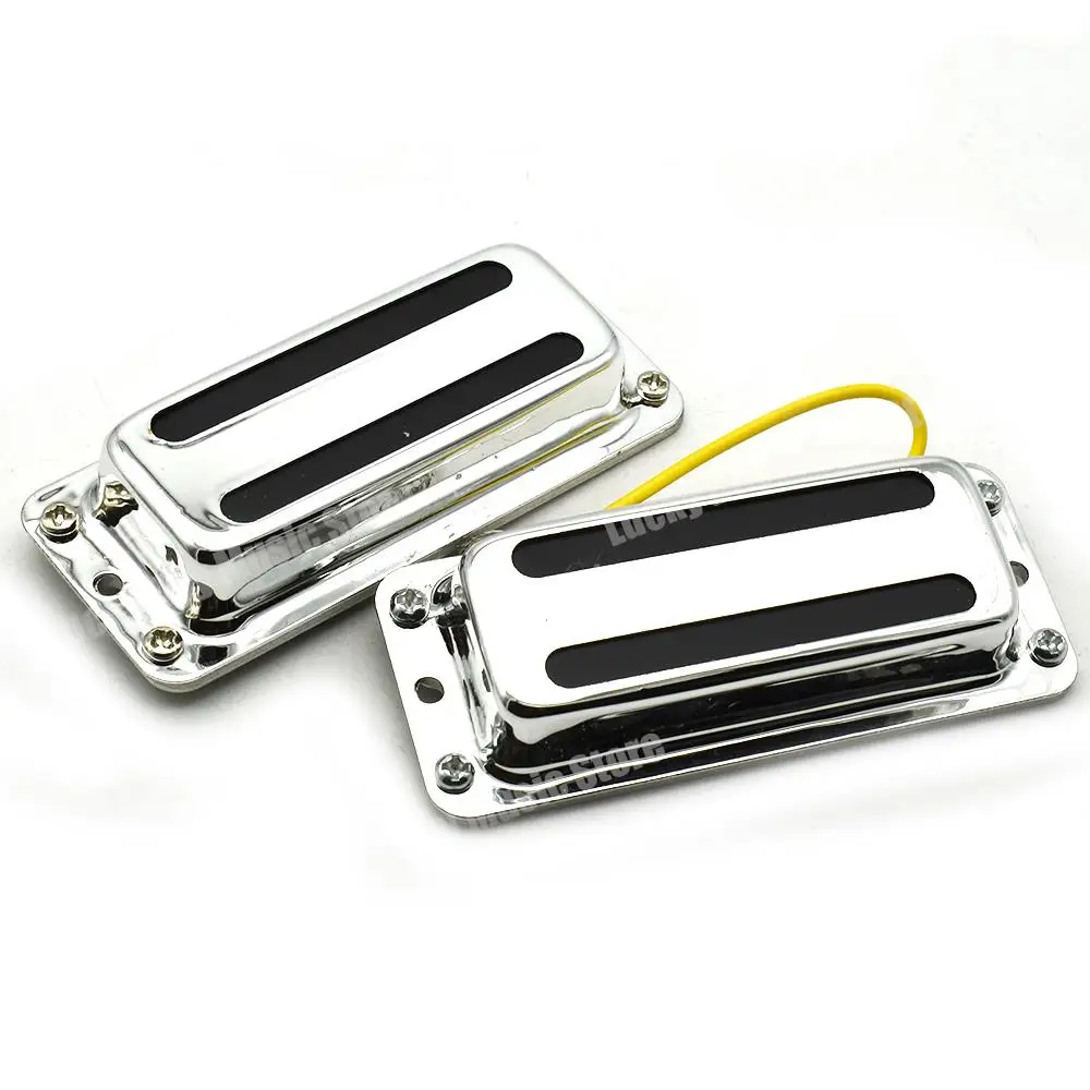 1 Pcs Guitar Pickup Humbucker with Brass cover - Chrome