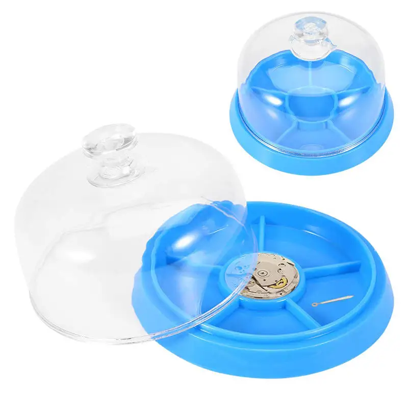 Watch Movement Dust Cover Parts Holder Tray Protector Moistureproof Anti-dust Covers Storage Box for Watchmakers NEW