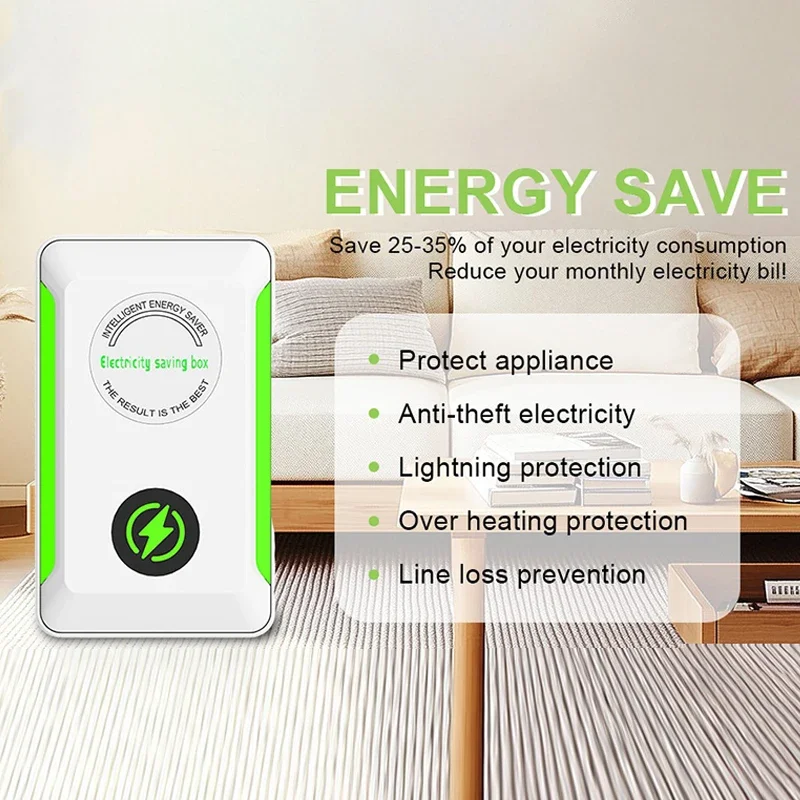 جهاز توفير الطاقة الذكي، محول مقبس الولايات المتحدة/الاتحاد الأوروبي لتقليل التكلفة الفعالة في المكتب والمنزل #2