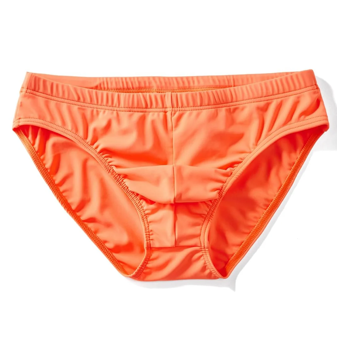 AIMPACT Mens Vintage Swim Briefs Sexy Bikini Swimwear Quick Dry Retro Swimsuit with Drawstring