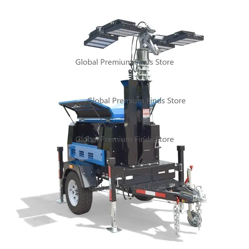 Towable Generator LED Light Tower with Hydraulic Mast