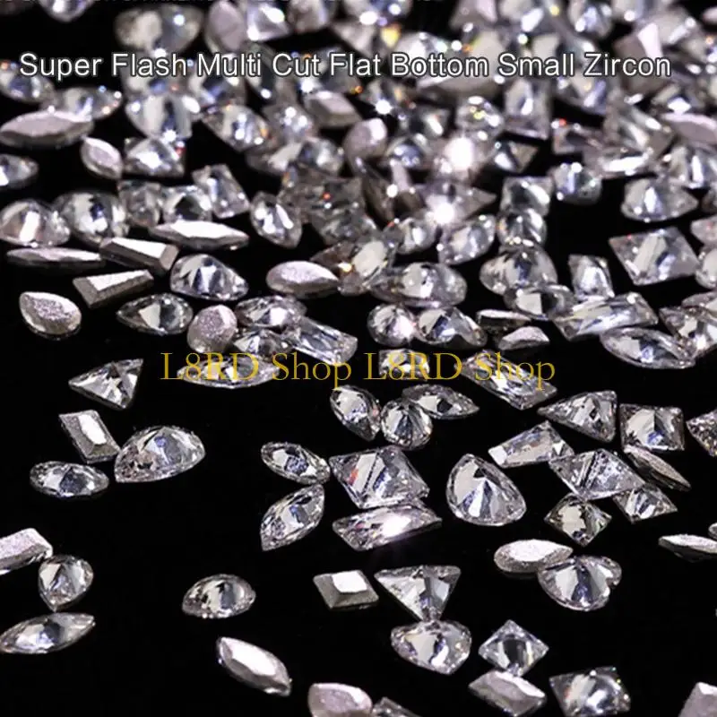 L8RD Horse Eye Rhinestones Zircon Stones Flat Back Rhinestones Diamonds for Nail Art Supplies Jewelry