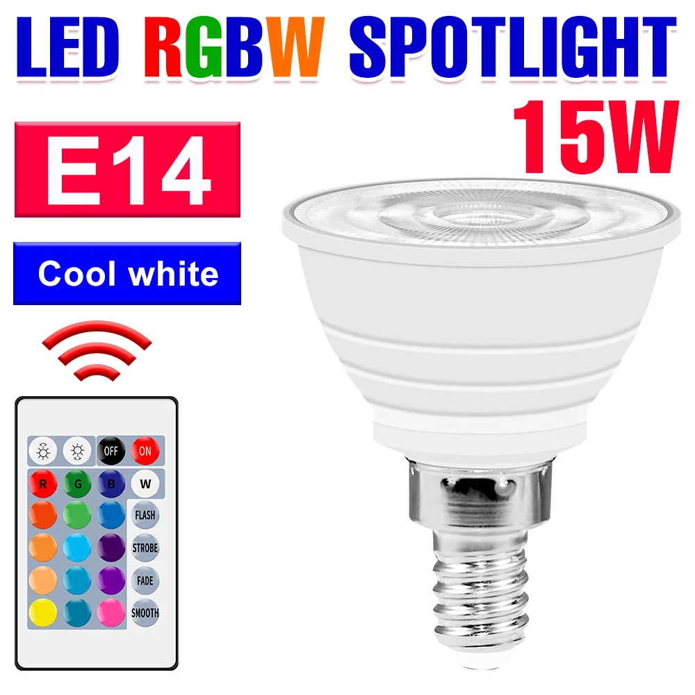 RGB LED Lamp E27 Licht 220V Kleurrijke Gloeilampen E14 Spotlight LED Magische Lamp GU10 Sfeer Lamp MR16 Kleur decoratie Lampen