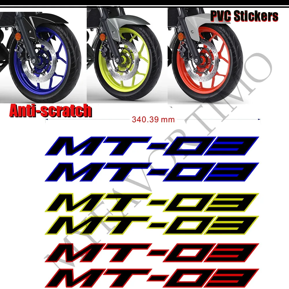 

For YAMAHA MT-03 MT03 MT 03 Stickers Motorcycle MT 03 Wheels Rims Helmet Decal Stripes Wheel Rim 2017 2018 2019 2020