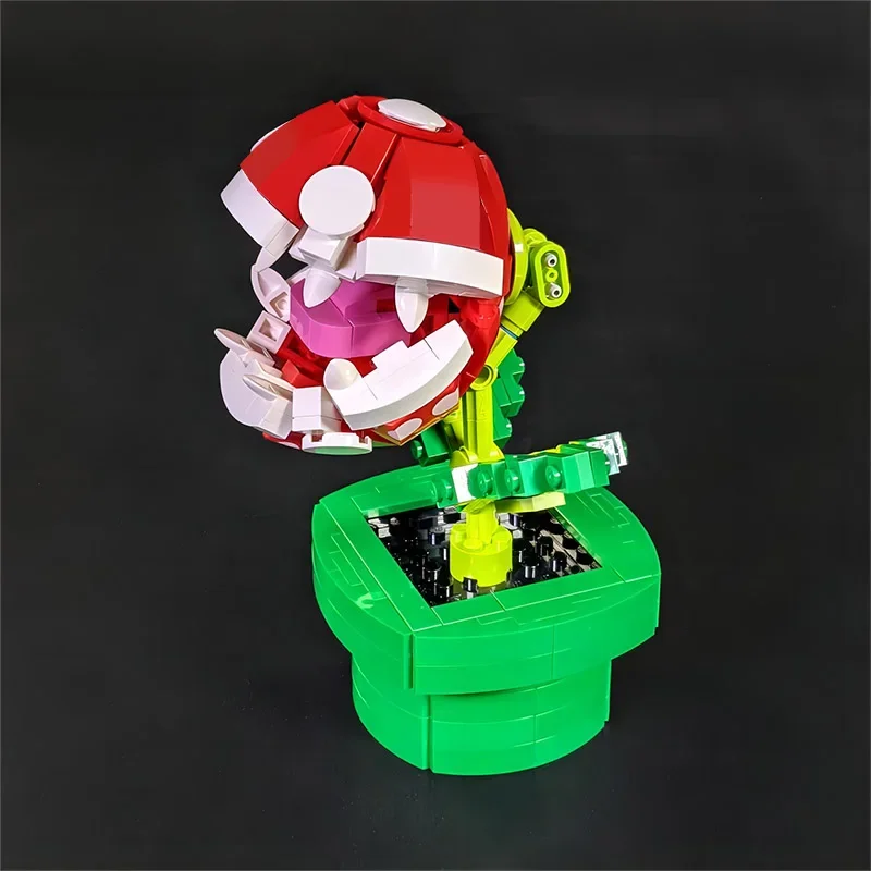 MOC planta Chomper hombre Eater flor modelo Audrey II horror tienda pequeña en maceta bloques de construcción conjunto rompecabezas juguetes para niños regalo de cumpleaños