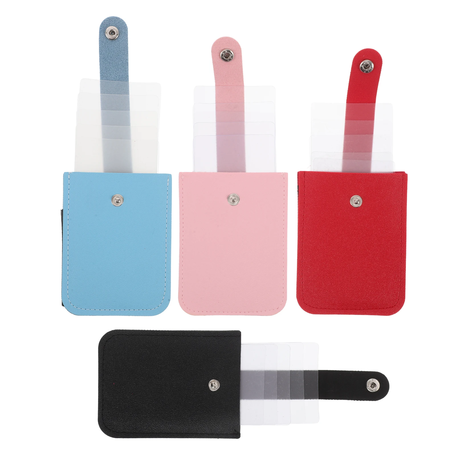 

4 Pcs Business Card Holder Slim Fake Pull Out Credit ganizer Stackable Wallet Protector For Women Gifts