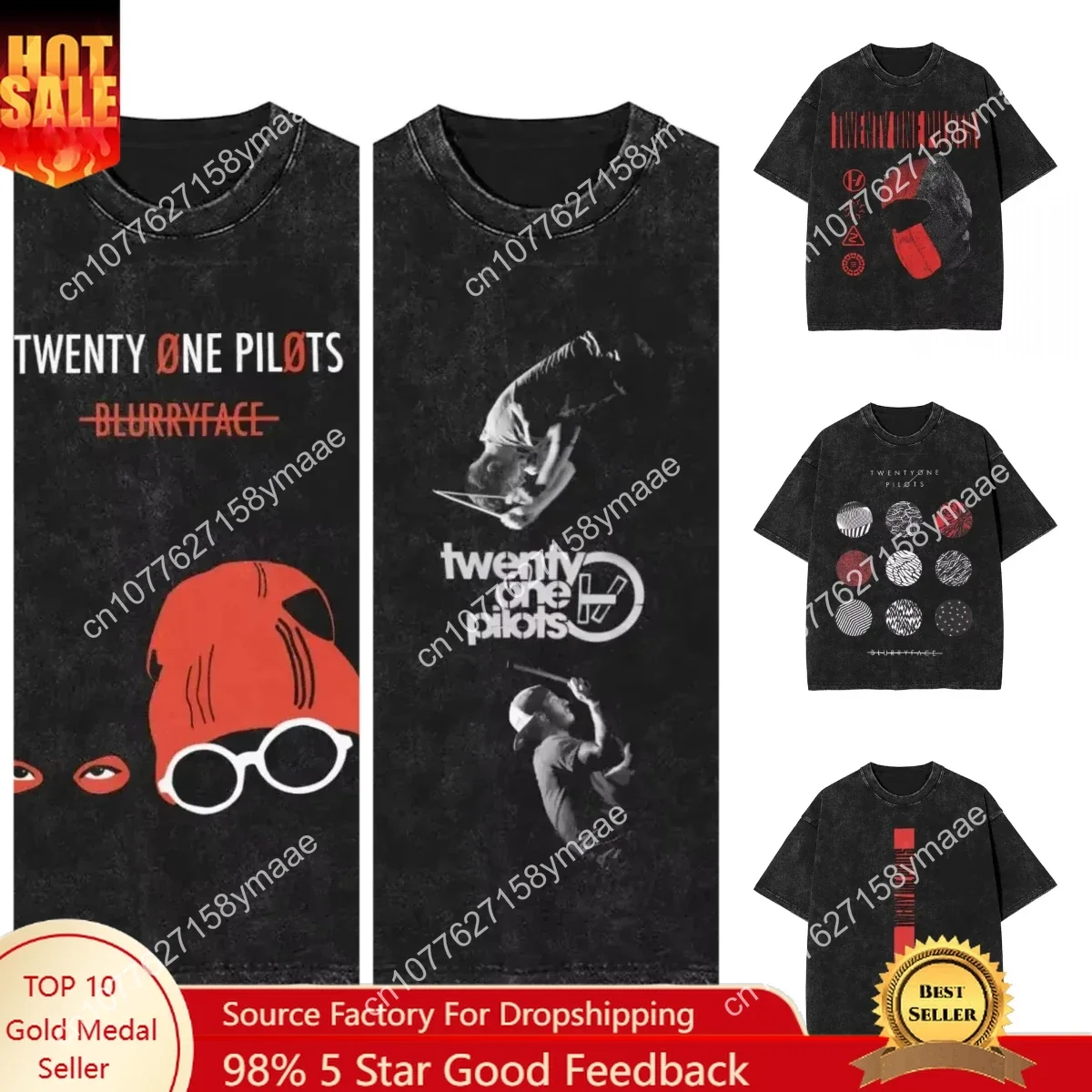

Washed Hot Stamping Print T-Shirt Twenty One Pilots Women Men Unisex Harajuku Cotton Oversized Tshirt Band Short Sleeve Top Tees