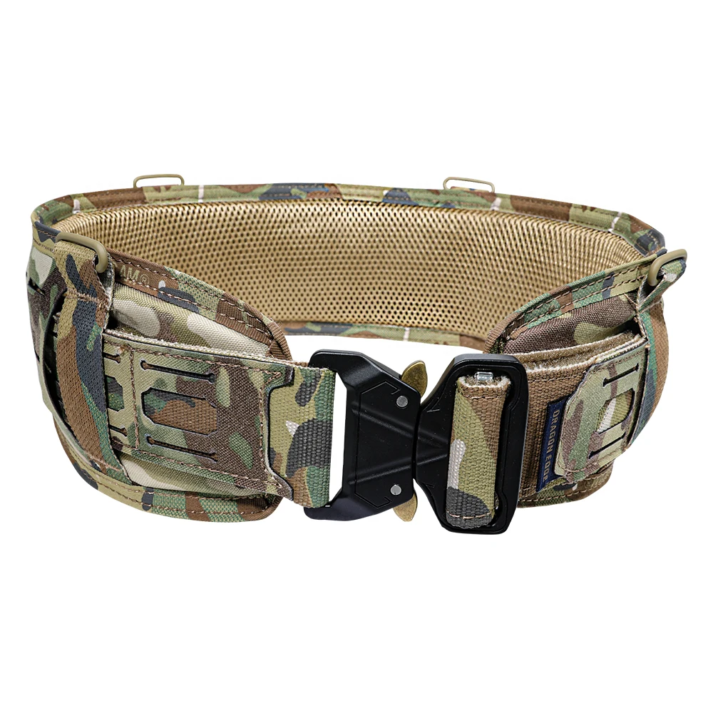 DRAGON EDGE Tactical Belt Laser Cut Airsoft Hunting Militar Тактическое Снаряжение Lightweight Waist Duty Belts Разгрузка Тактич