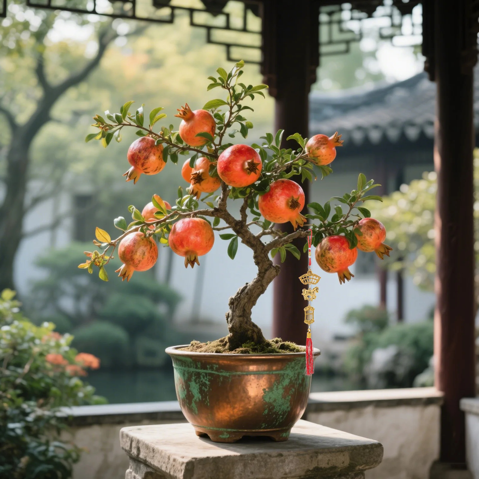 10 قطع من زينة السنة الصينية الجديدة لسنة الحصان، زخارف معلقة بشراشيب حمراء، قلادات عقدة الحظ، ديكور مهرجان الربيع