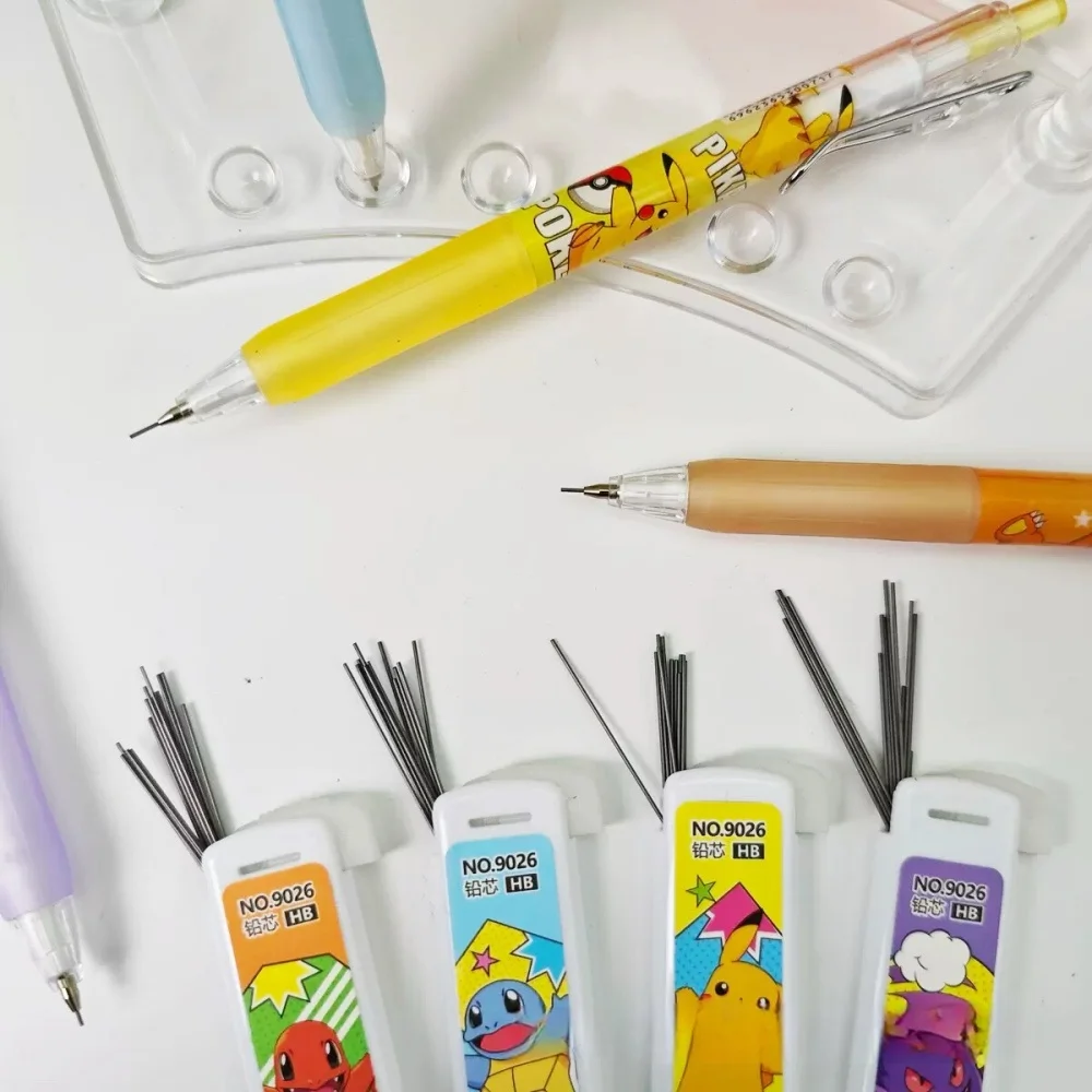 Pokemon Pikachu Mechanical Pencil Set Cartoon Squirtle Psyduck 0.5Mm Drawing Pencils School Office Study Stationery Gifts view 3