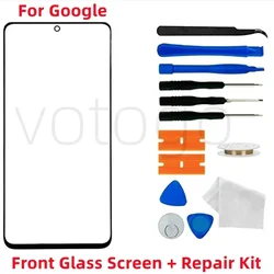 Kính Cường Lực Mặt Trước Màn Hình Ống Kính Thay Thế Cho Google Pixel 7 6 5 4 3 2 6A 5A 4A 3A XL Pro 5G Bên Ngoài Màn Hình LCD Hiển Thị Bảng Điều Khiển Cảm Ứng Bộ Dụng Cụ Sửa Chữa