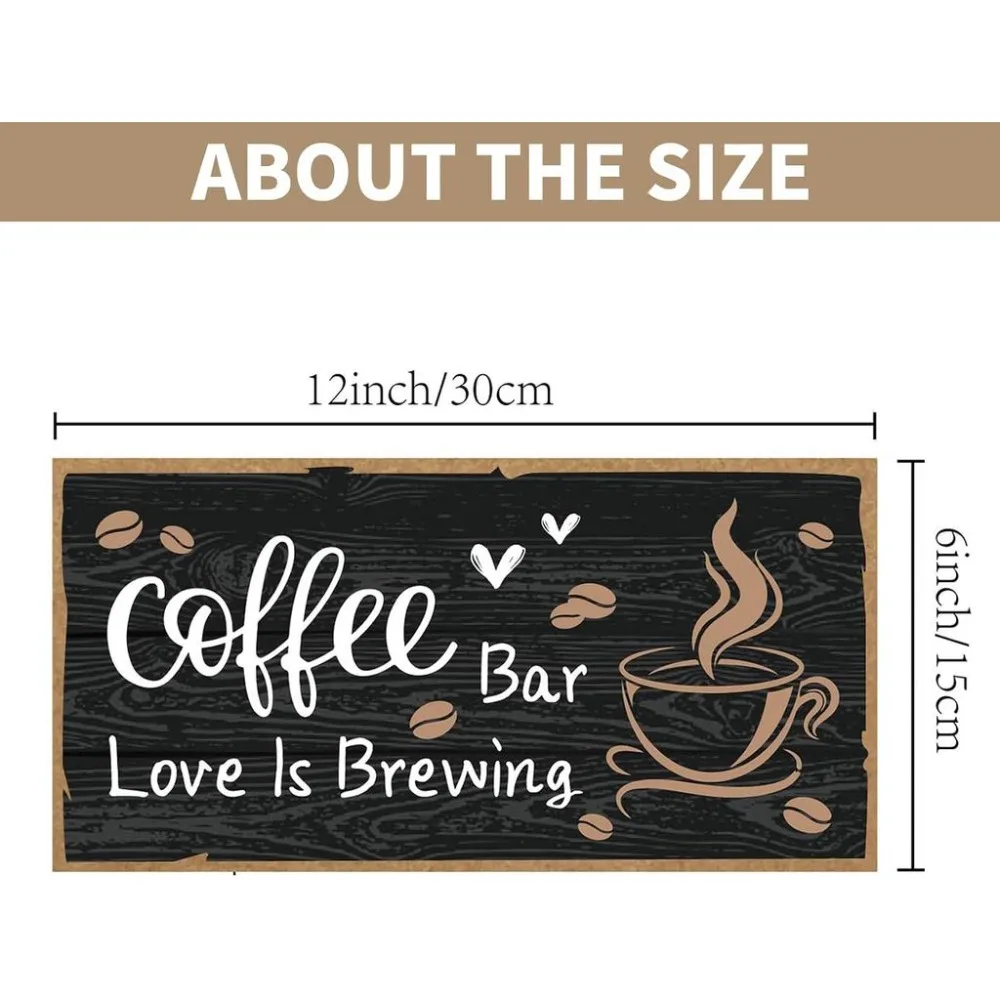 Wood Plaque Sign Farmhouse But First Coffee Sign Printed Coffee Beans Pantry Kitchen Decoration Rustic Wood Wall Art