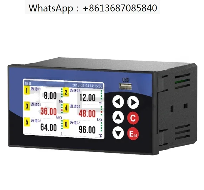 

1 2 3 4 5 6 Industrial Paperless Recorder Temperature Data Current Voltage Pressure Level Data Logger 4-20mA RS485