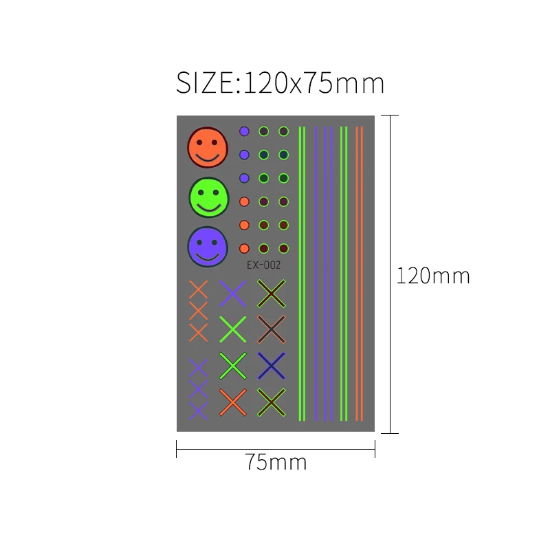 VeeCharm-Tatouages Temporaires au Néon UV, Brille dans la Nuit, Décoration de ixpour Adultes et Enfants, Plusieurs Styles Colorés, 1/36 Feuilles