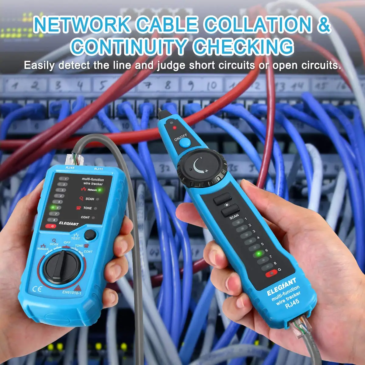 

BSIDE FWT11 High Quality RJ11 RJ45 Cat5 Cat6 Telephone Wire Tracker Tracer Toner Ethernet LAN Network Cable tester Line Finder