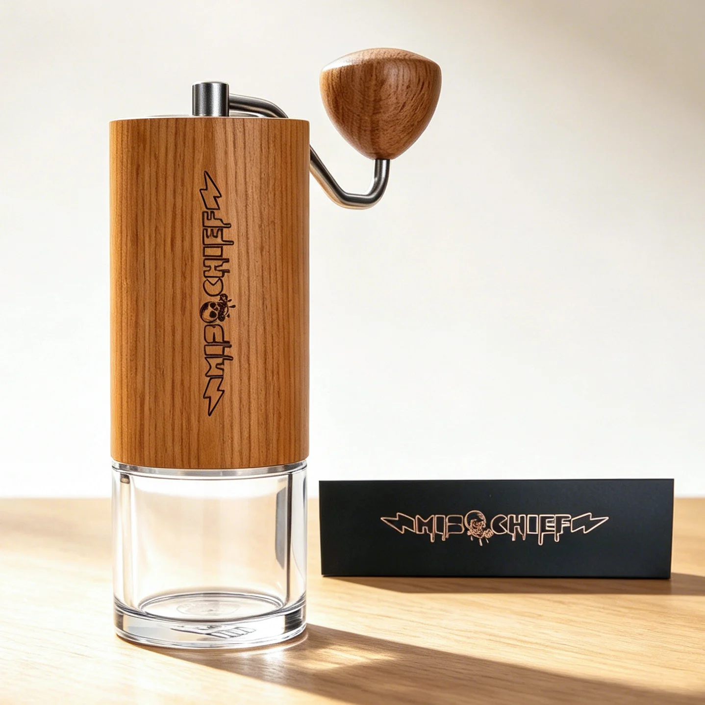 MisChief M40 Manual Coffee Grinder | High Precision Steel Burr, Portable Hand Crank Mill, Multiple Colors