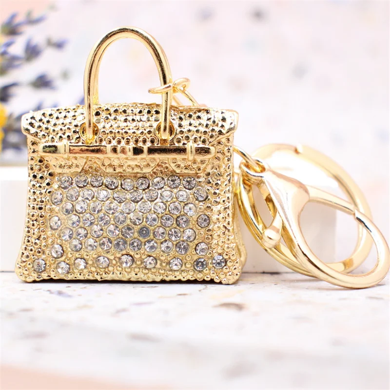 Fashion Three-dimensional Lady Handbag Shape Keychain Creative Women Bag Key Chain