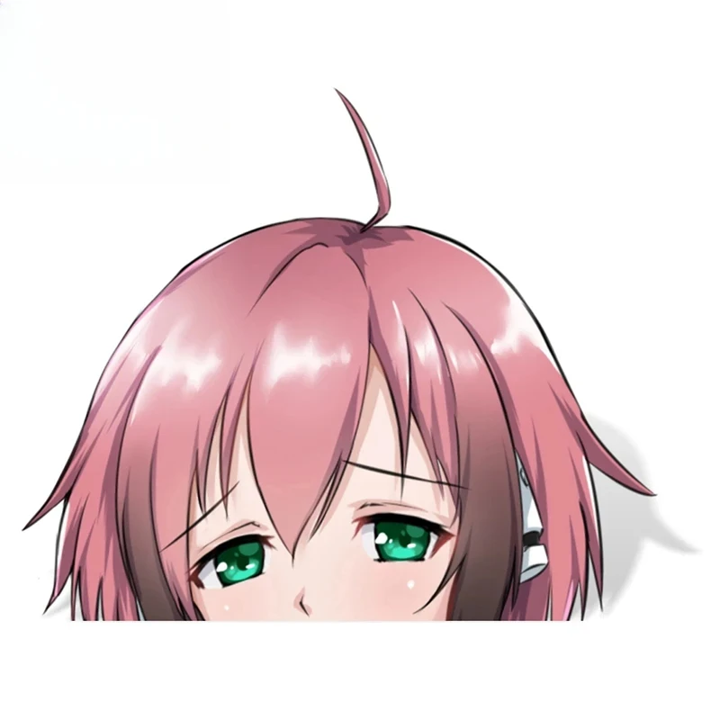 

13X11cm Anime Sora no Otoshimono Ikaros Peeker Big Head Vinyl Car Sticker JDM Rear Windshield Trunk Peek Decals PVC KK