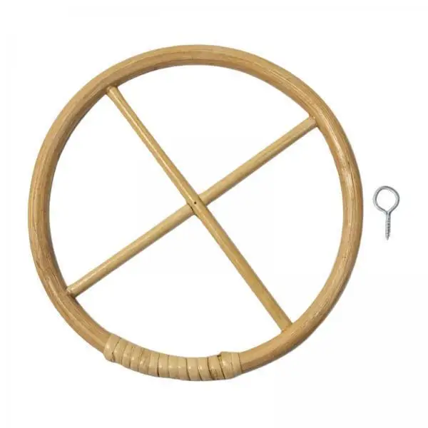 3x Wooden Hoop DIY Home Decoration Macrame Home Decor Circle Rings Rings for Crafts for Hanging Christmas Pendant Ornament