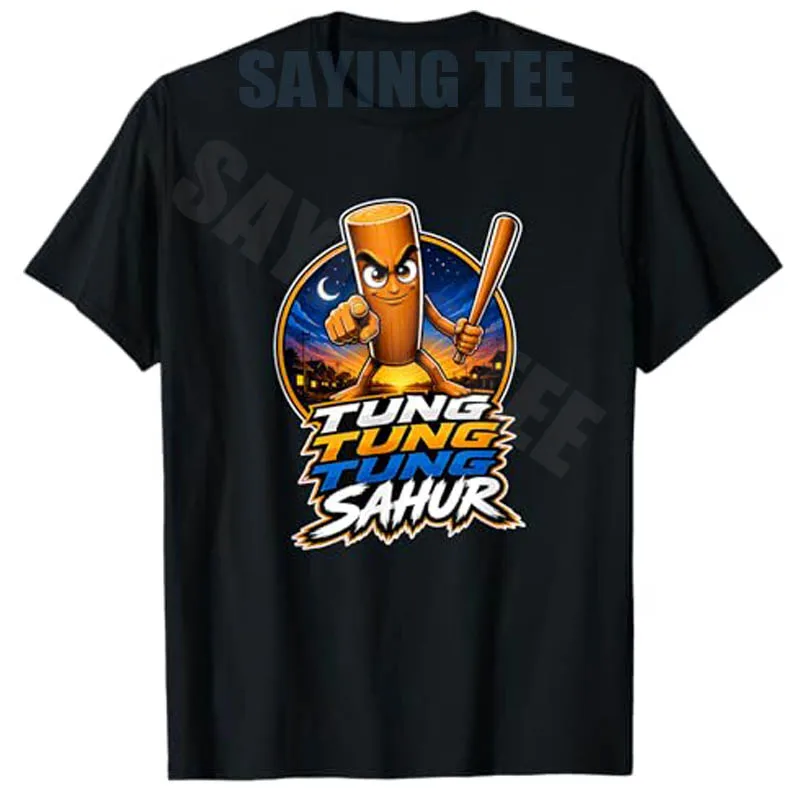 Tung-Tung-Tung Sahur Meme Shirts Italian Brainrot für Jungen, modisches T-Shirt, Y2k, niedliche italienische Brainrot-Grafik, ästhetische Kleidung – Detail 3