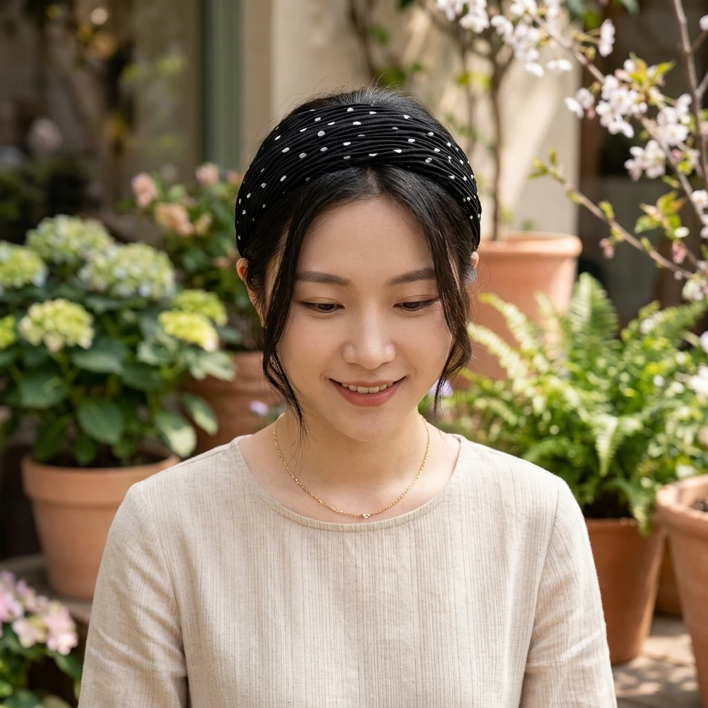 Women's Wide Hair Band Polka D - đánh giá và giá Elegant Decor & Lighting Llc