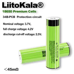 LiitoKala 18650 3400mAh battery 3.7V Li-ion Rechargebale battery PCB Protected NCR18650B 18650 3400