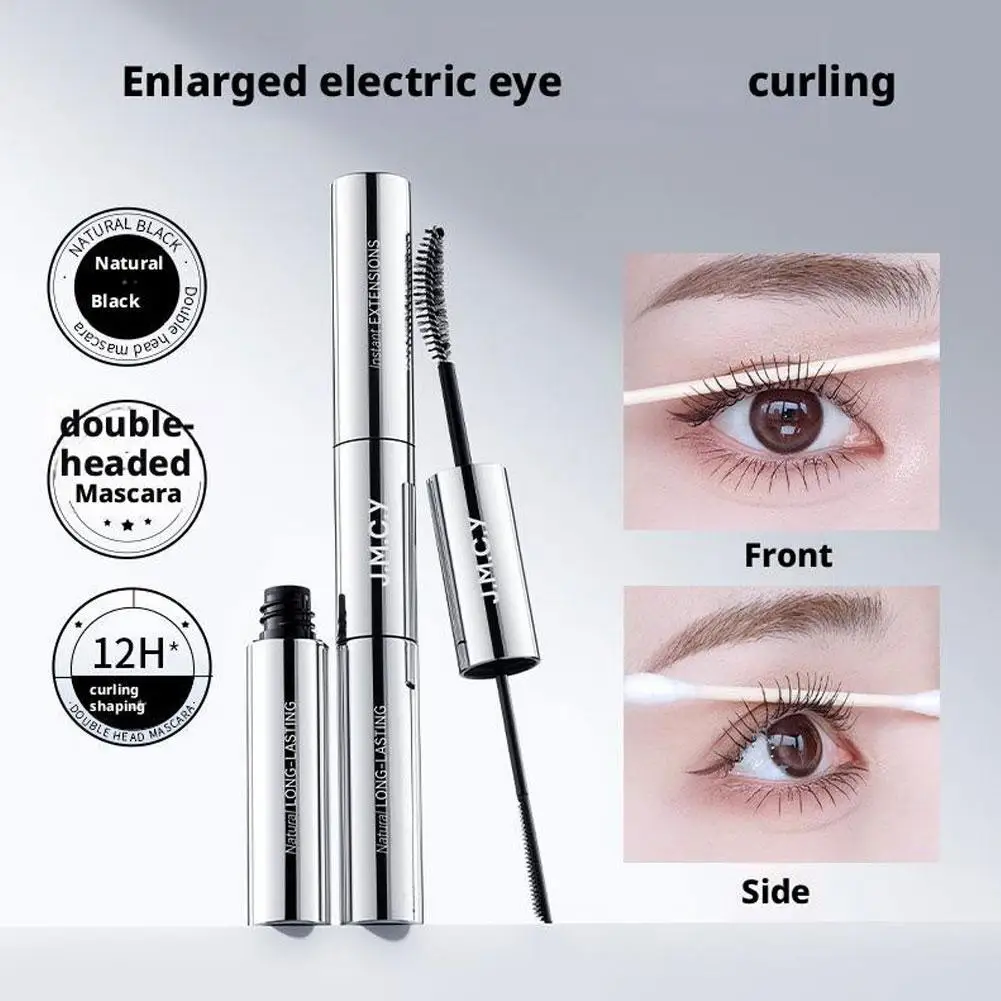 Double Ended Long-lasting Curling Mascara Waterproof Sweat-proof Separates Each Lash Thick and Voluminous Steel Tube Mascara