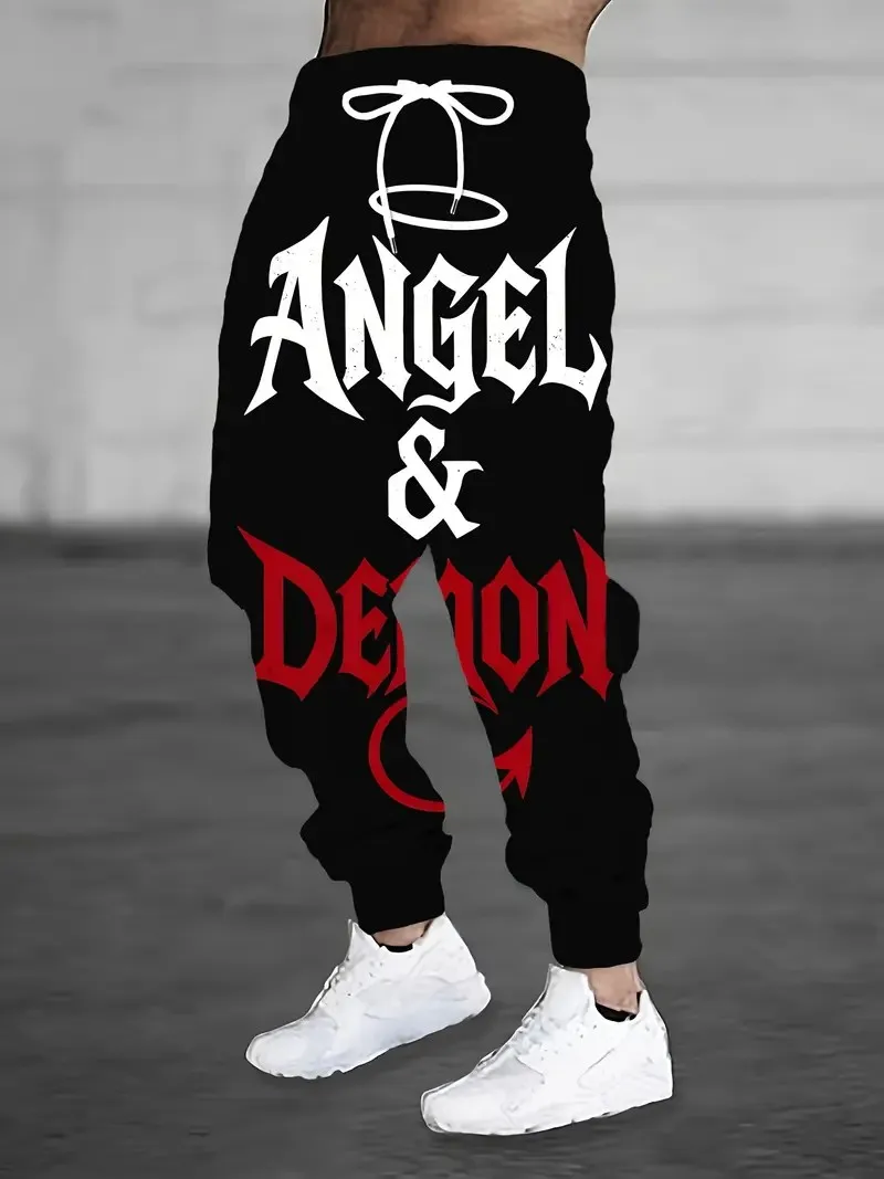 

The new men's trousers in the autumn of 2025 feature 3D letter prints which are fashionable casual comfortable and sporty