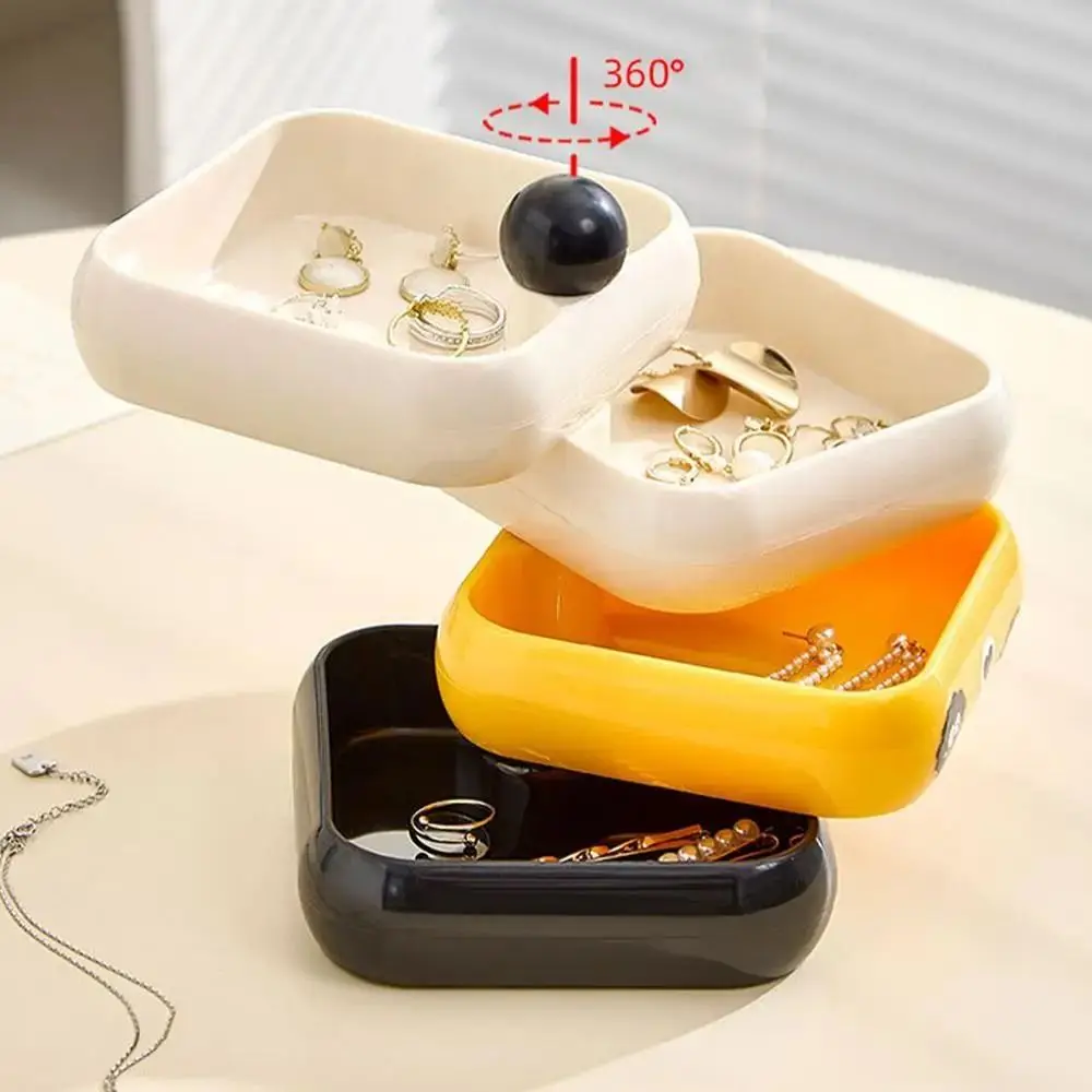 Creative Jewelry Storage Holder 360 Degree Rotating 3/4 Layers Rotatable Jewelry Organizer DIY Large Capacity