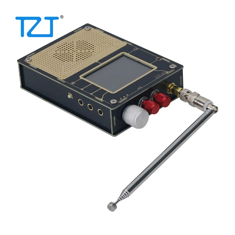 TZT HamGeek TEF6686 ブラックゴールデンバージョン フルバンドレシーバー 航空周波数帯域対応 LM/WM/AM/DXFM/AIR