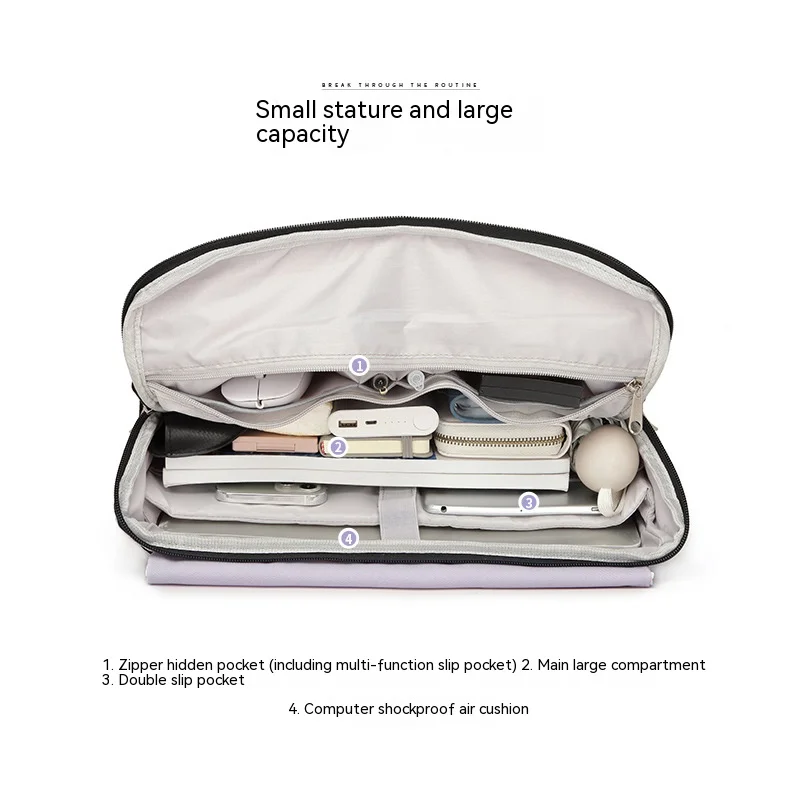 Imagem -04 - Mochila Laptop Leve para Macbook Air Bolsas de Moda para Estudantes Bolsa de Viagem Elegante 13.3 in 14 in 15.6 in Pro16 in Huawei