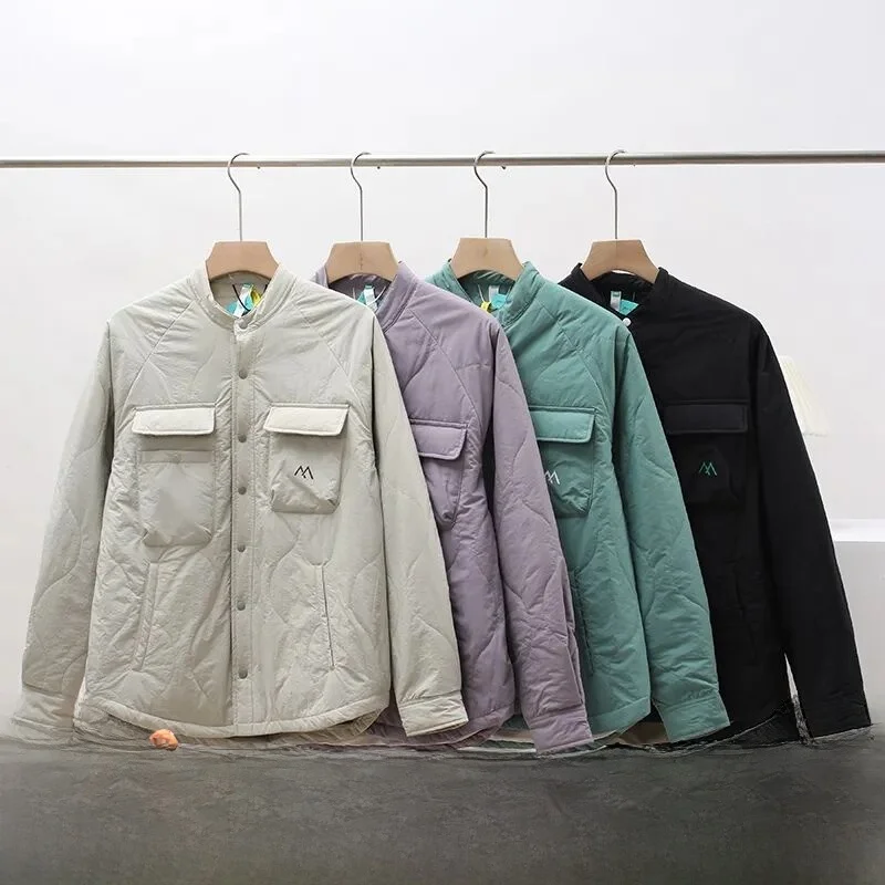 

Уличный хлопковый джет с бейсбольным воротником, мужской и женский новый осенне-зимний теплый модный воротник-стойка из полиэфирного волокна Long Sve