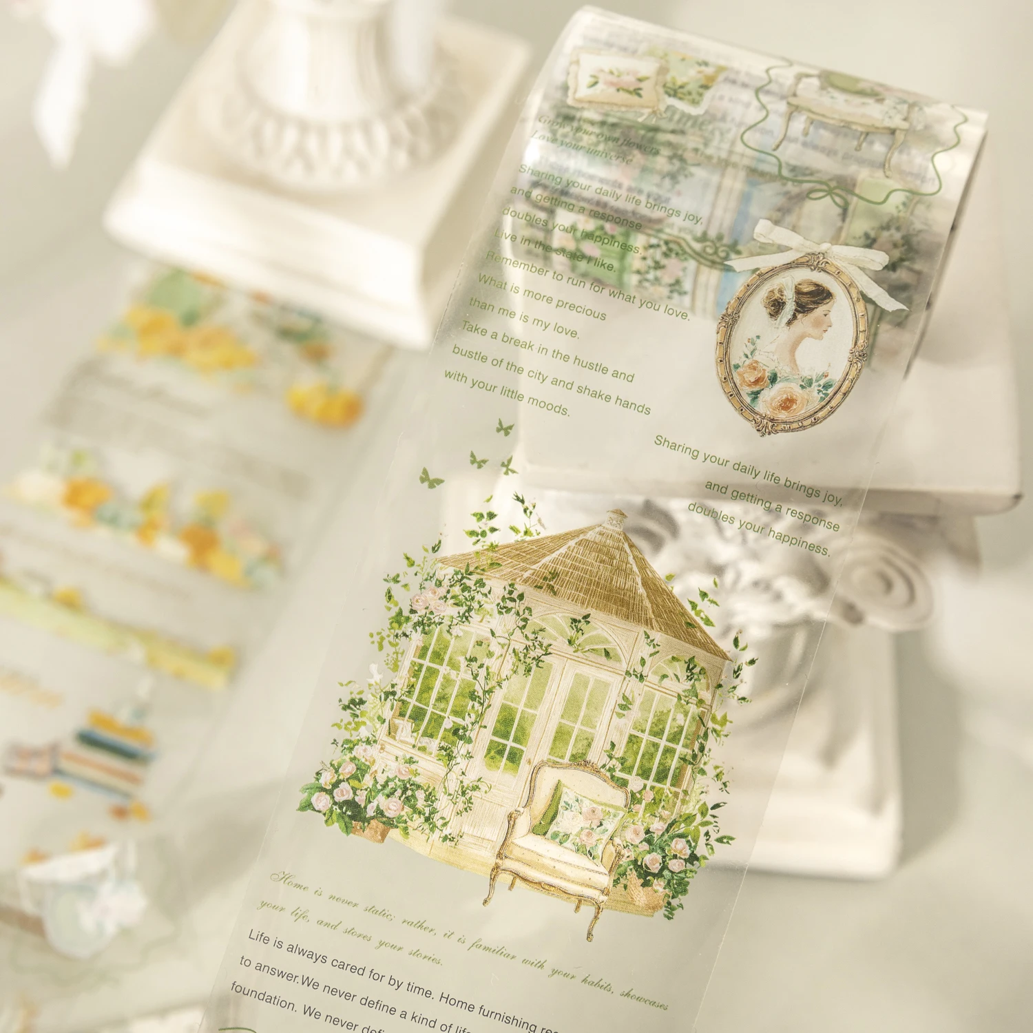 Tour of Southern France Series Vintage Flower Character Landscape PET Tape Creative DIY Journal Material Collage Stationery
