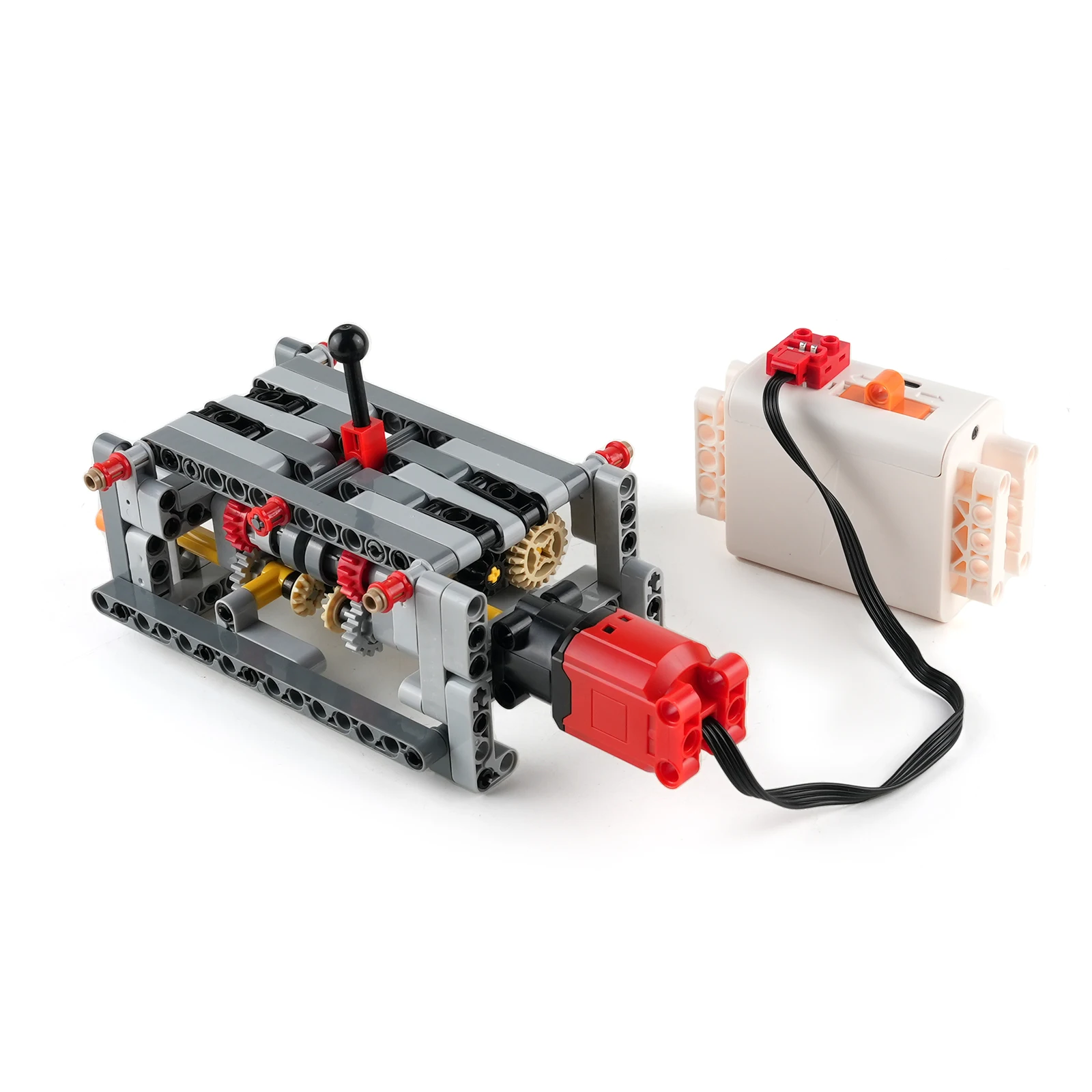 6-Speed Gearbox DIY Kit with Reverse Small Particle Mechanical Transmission Model STEM Educational Building Set for Adults