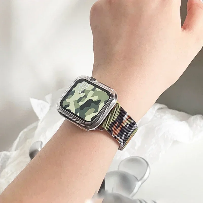 Ремешок «Миланская петля» для apple watch band 44 мм 45 мм 40 мм 41 мм 38-42 мм, браслет pride iwatch series 9 8 7 6 SE 5 4 3 ultra 2 49 мм