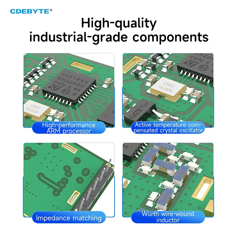 وحدة لاسلكية CDEBYTE E62 UART وحدة 433 ميجا هرتز دوبلكس كامل FHSS 30dBm لمسافات طويلة وحدة إرسال واستقبال لاسلكية #5