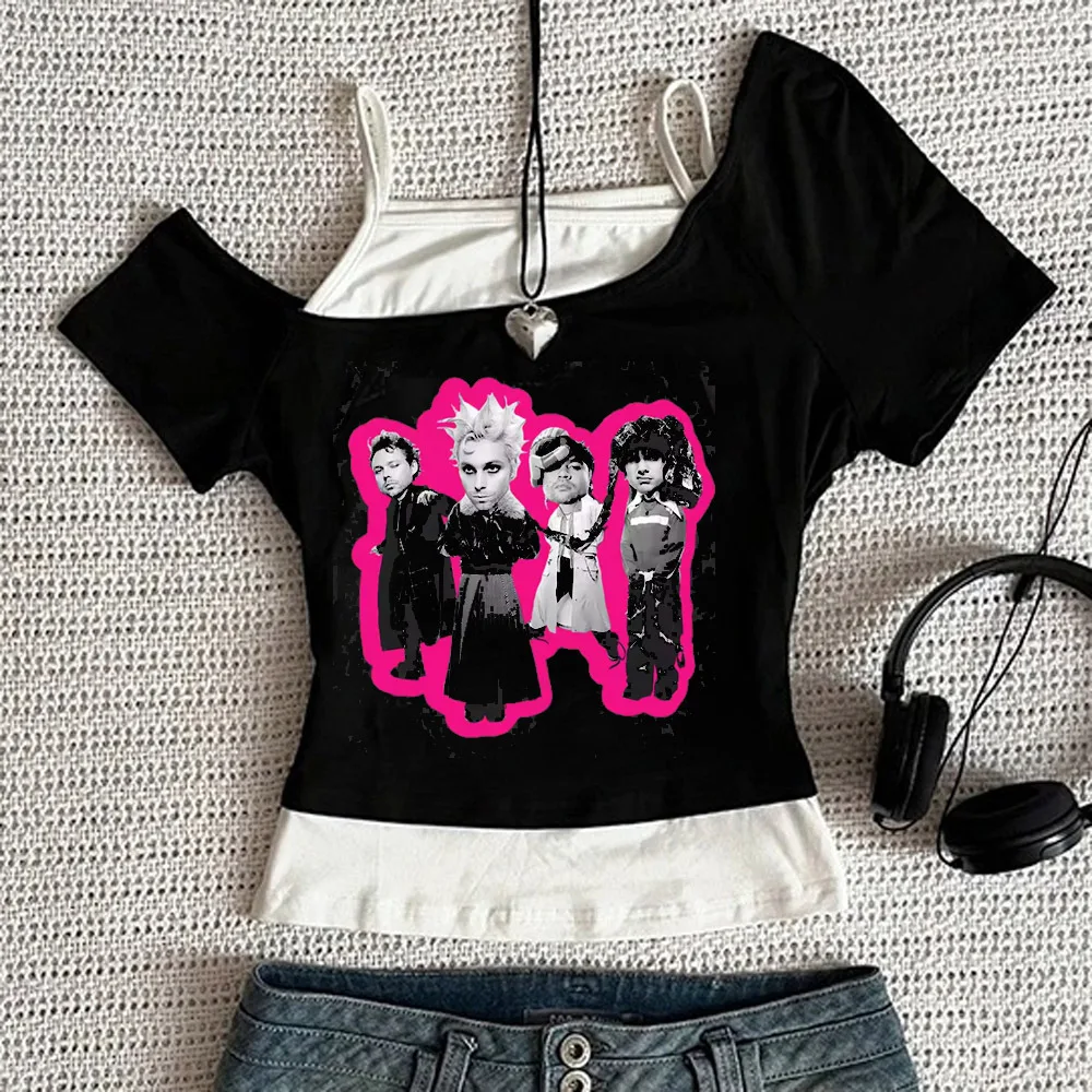 5 Seconds of Summer crop top teen cutecore dollette clearance sales party t shirt harajuku y2k vintage