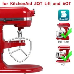 304 Stand mixer Paddle Attachment per Kitchenaid 5 Quart Lift e 6 Quart Flex Edge Beater lavabile in lavastoviglie