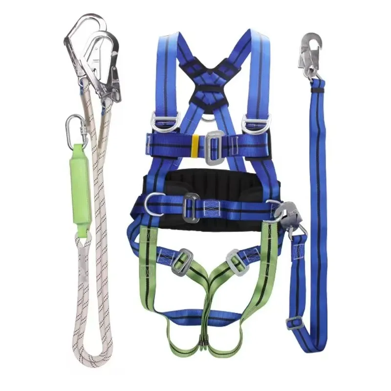 Six-point anti-fall electrician safety belt, safety rope five-point type, high-altitude safety belt