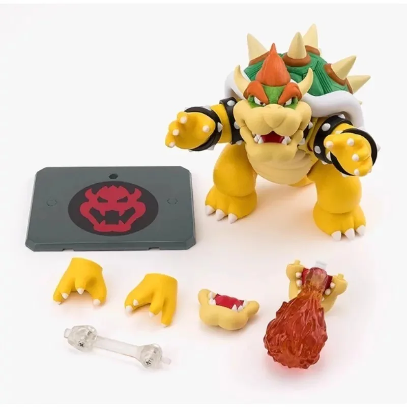 

100%Original Bandai SHF Super Mario Mario Luigi Bowser Yoshi Finished Movable Doll Model Gift
