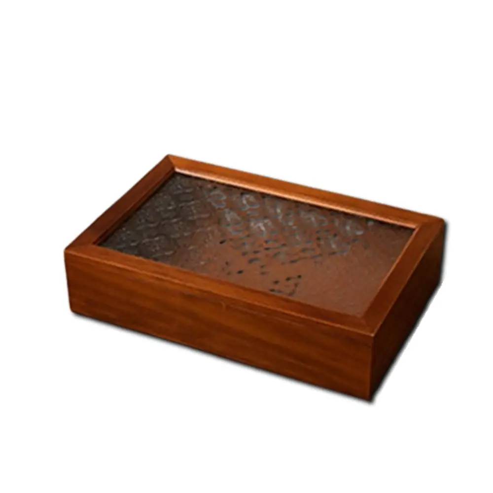 

Vintage Wooden Storage Box Crabapple Flower Desktop Sorting Jewelry Box Flip Cover Decorative Photo Storage Box Table Organizer