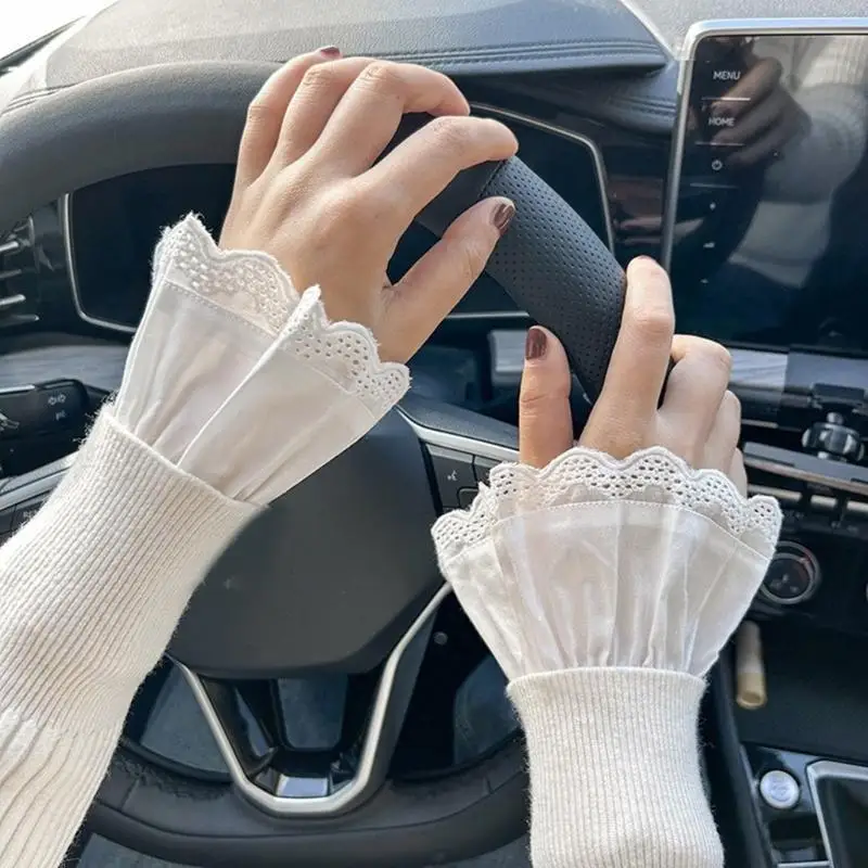 652f-フェアリーリストカフス取り外し可能なエレガントなリストバンドフレアオルガンフリルリストバンド