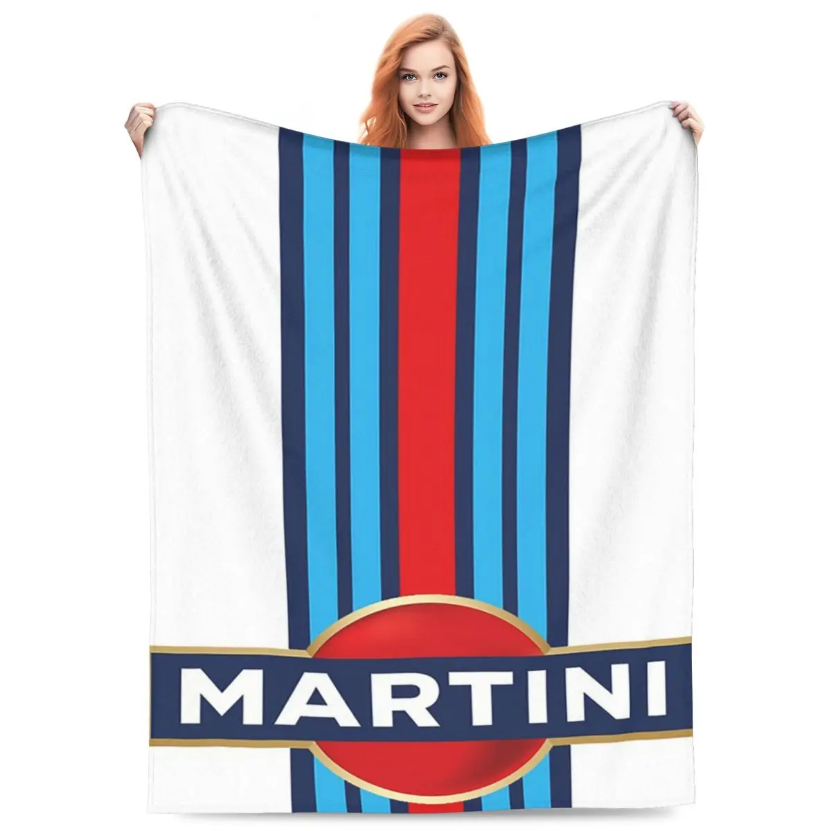 Martinis Race Sportscar Motor Racing Blanket Fleece Sofa Throw Blanket Lightweight for  Bedroom Travel Throws Bedspread Quilt